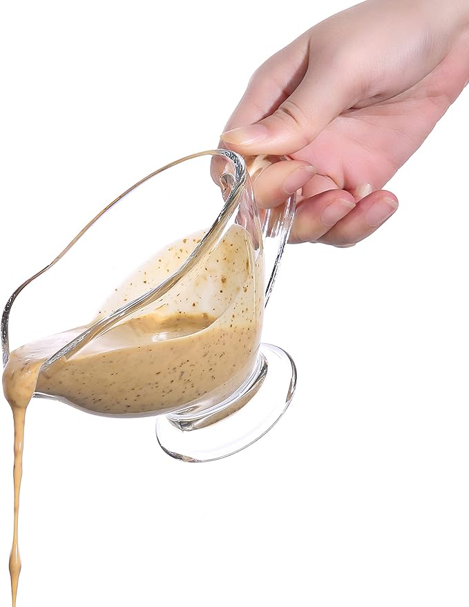 Lot de 2 Saucières en Verre 200ml avec Poignée