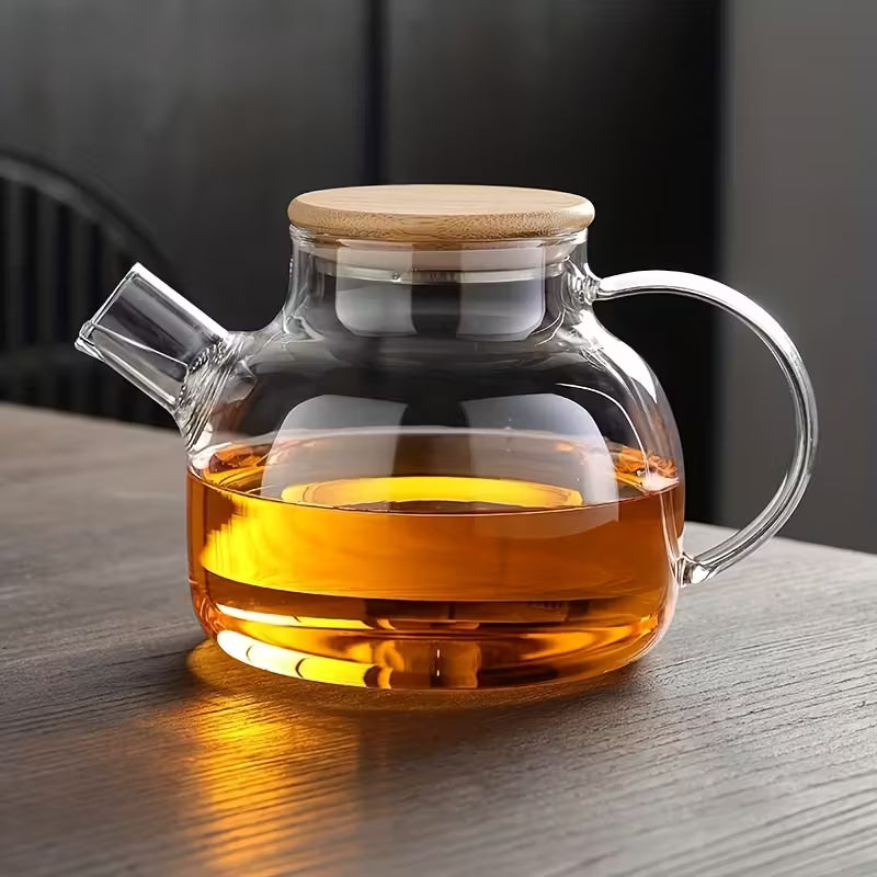 Théière en Verre Borosilicate Résistante à la Chaleur