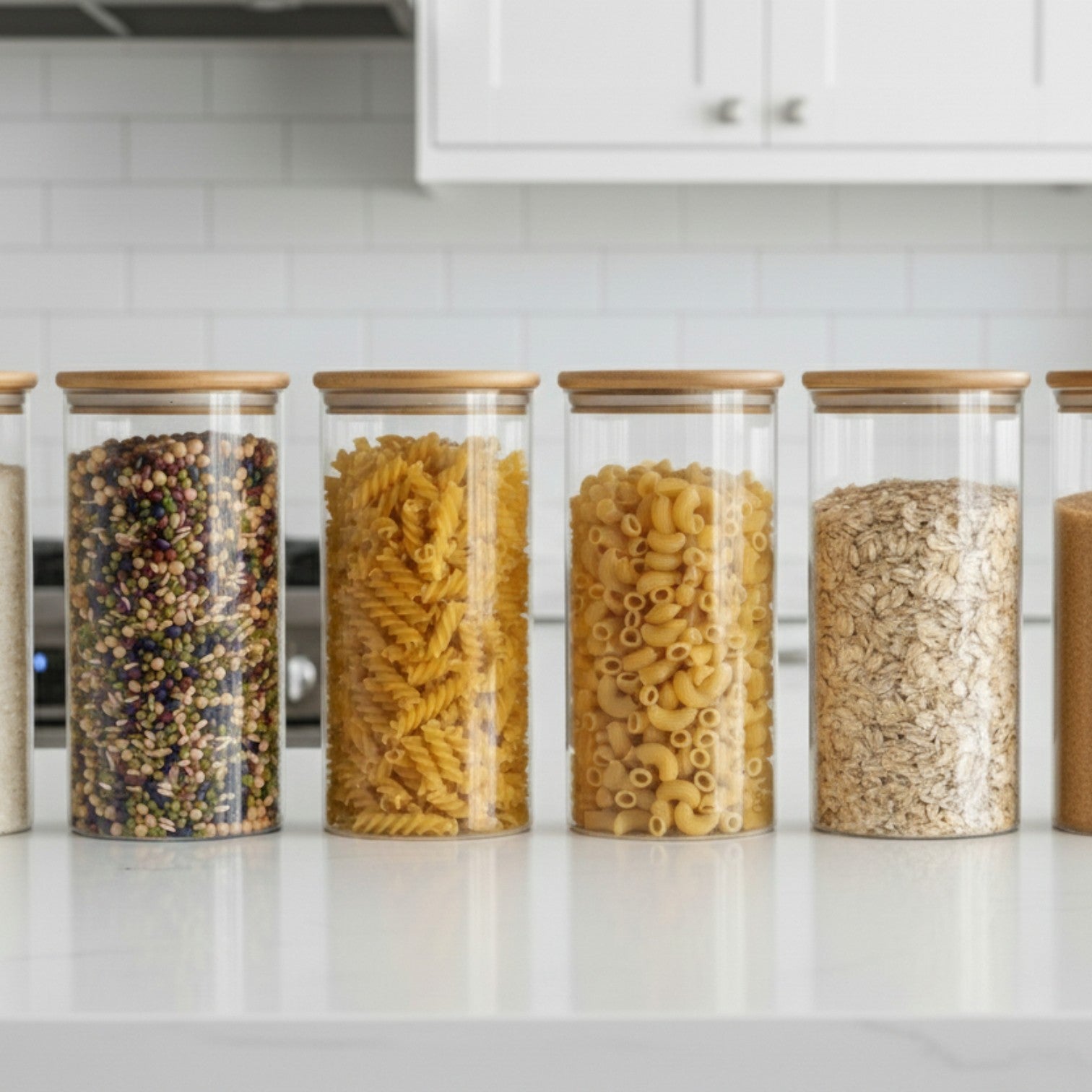 Lot de 6 Bocaux en Verre 900 ml